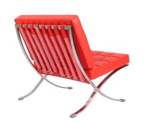 Barcelona Style Chair by Mies Van Der Rohe – Red