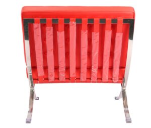 Barcelona Style Chair by Mies Van Der Rohe – Red