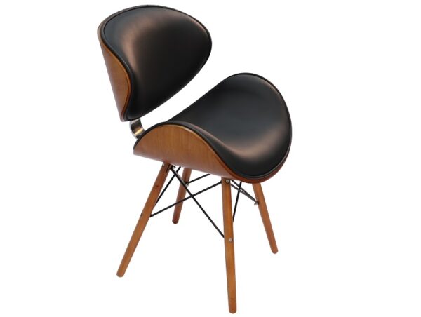 Retro Style DSW Faux Eiffel Dining Office Chair Walnut Finish - Image 8