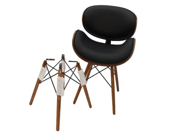 Retro Style DSW Faux Eiffel Dining Office Chair Walnut Finish - Image 5