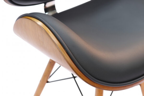 Retro Style DSW Faux Eiffel Dining Office Chair Walnut Finish - Image 3