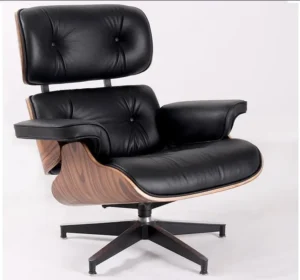 Eames Style Lounge Chair Only Light Rose Wood – Black NH324