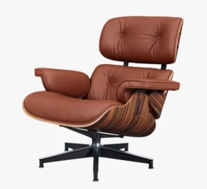 Eames Style Lounge Chair Only Rose Wood Normal Base –Tan Brown NH333