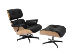 Classic Charles Eames Lounge Chair And Ottoman Replica Black Leather – Ash Wood NH309