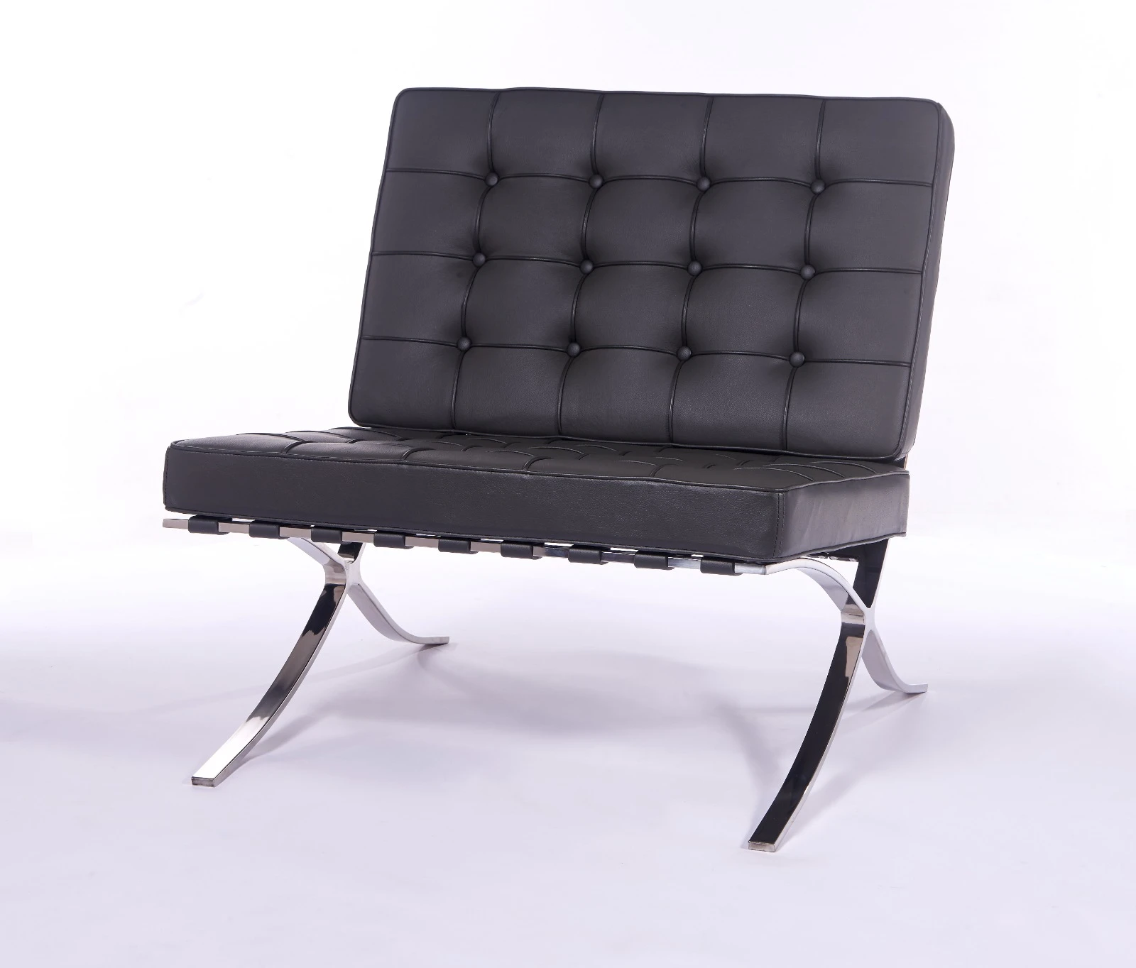 Premium Barcelona Chair Dark Grey – Mies Van Der Rohe Replica NH209