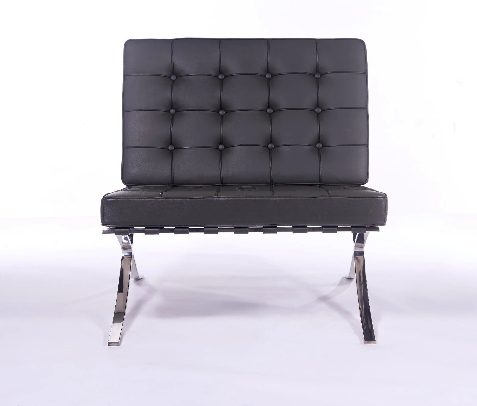 Premium Barcelona Chair Dark Grey – Mies Van Der Rohe Replica NH209 - Image 2
