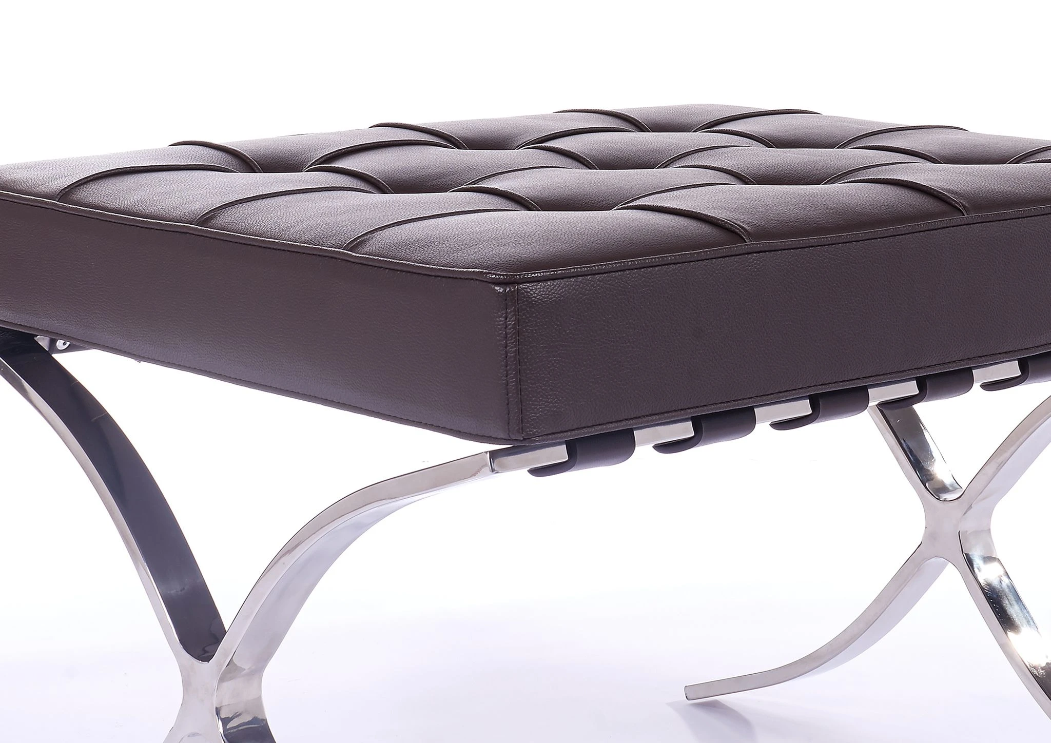 Premium Barcelona Ottoman Chocolate Brown – Mies Van Der Rohe Replica NH215 - Image 2