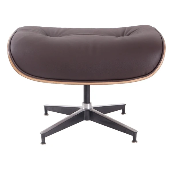 Classic Charles Eames Lounge Ottoman Only Replica Brown Leather Walnut Wood NH330 - Image 2