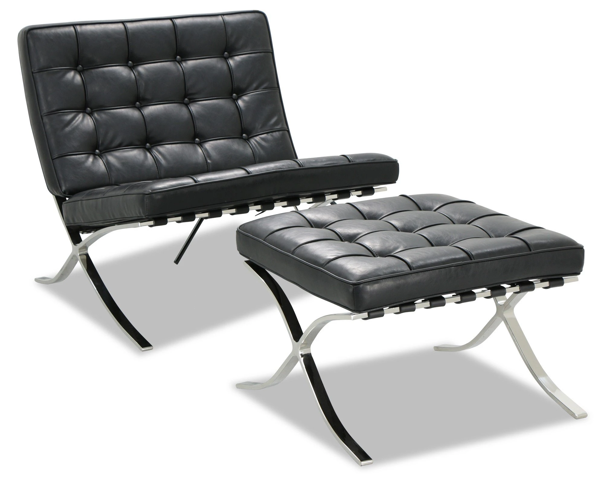 Premium Barcelona Ottoman Black – Mies Van Der Rohe Replica NH208 - Image 2