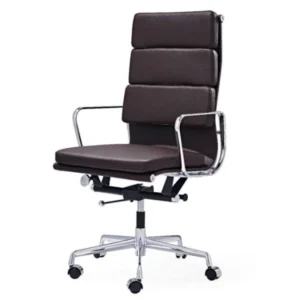 Eames Soft Pad High Back Office Chair Replica – Dark Brown Leather NHO219-04